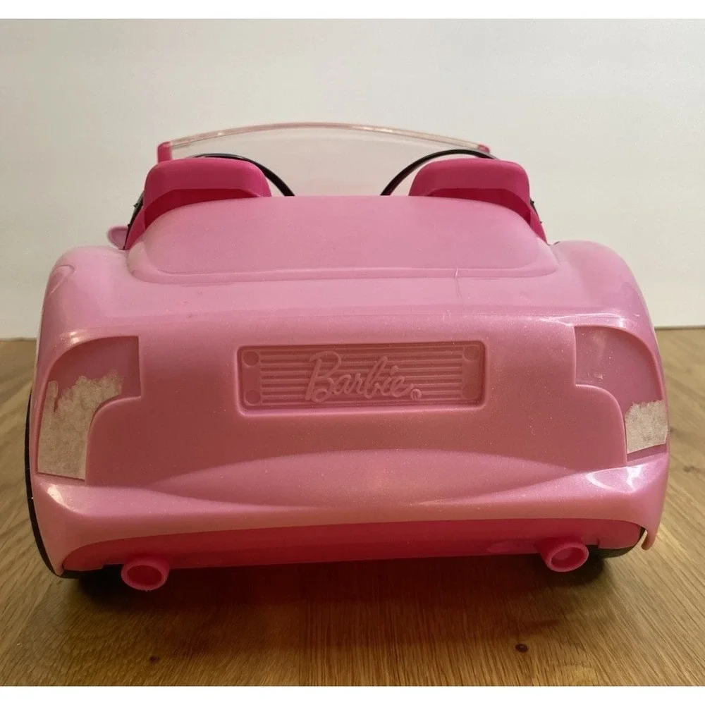 2010 MATTEL BARBIE GLAM PINK CONVERTIBLE‎ SPORTS CAR 2 SEATER FITS BARBIE DOLL